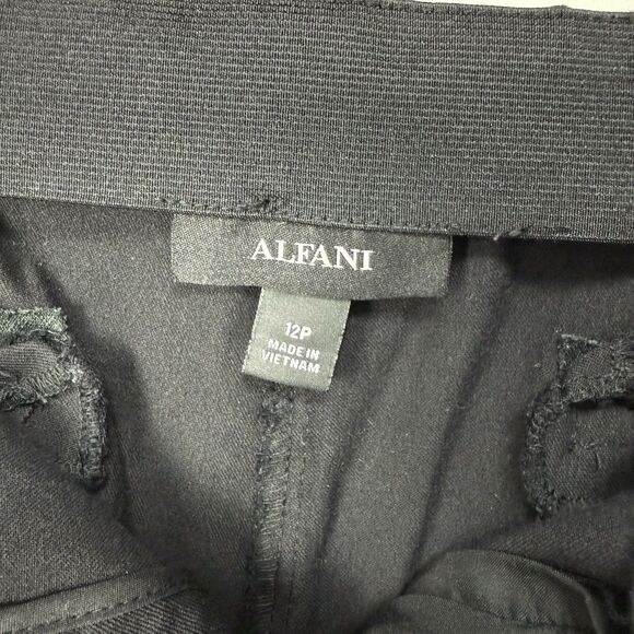Alfani Women's Petite Black Pants 12P Cotton /Rayon/Spandex - Picture 7 of 16